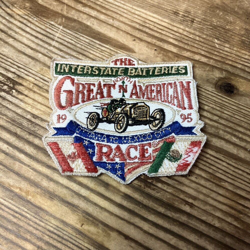 VTG The Interstate Batteries Great American Race 1995 patch Ottawa - Mexico City